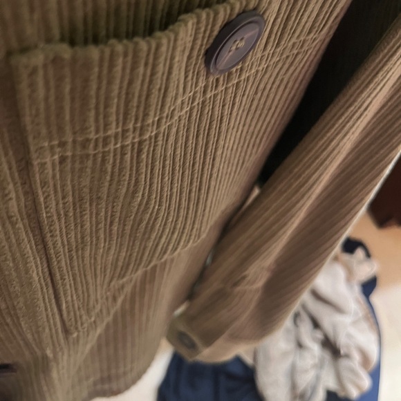 Zara Olive Green Corduroy Jacket size M - Picture 4 of 5
